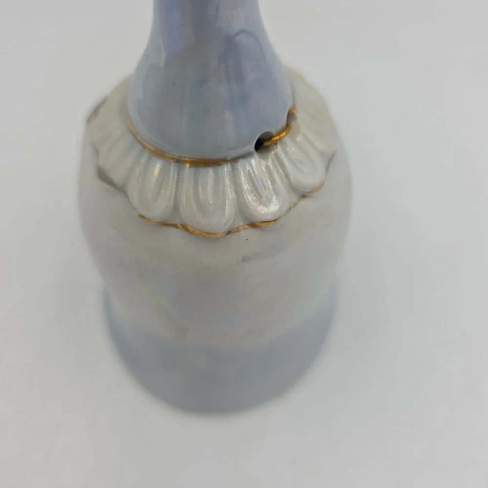 Dolphin Ceramic Decorative Pottery Bell Blue Beige Brown Hand Painted Nautical